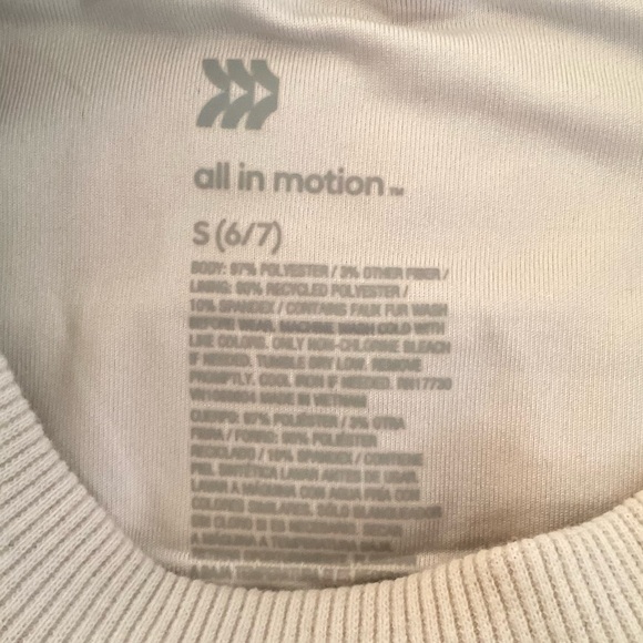 \All in Motion\ NWT Faux Shearling Pullover in Authentic Cream - Picture 14 of 15